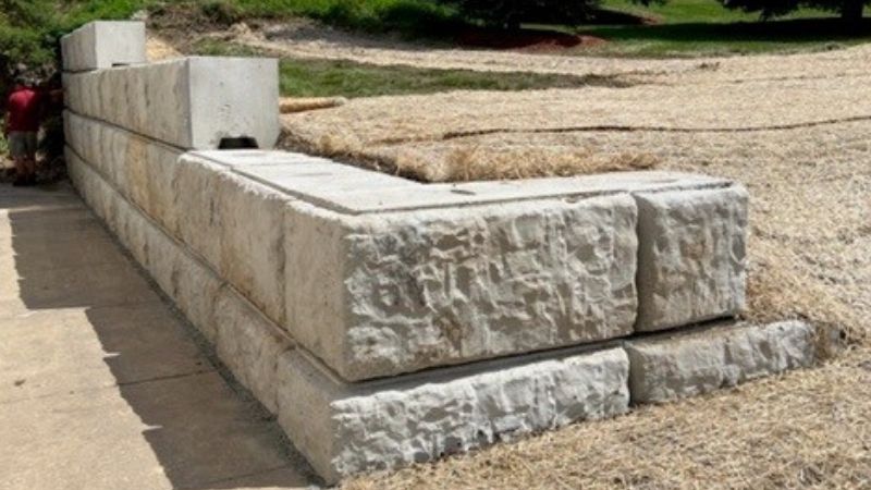 Whether it's concrete blocks, landscaping block, stone or wood, we use the best materials for our retaining walls making them last a long time!